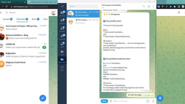 Telegram bot - Zero to Hero |Test tayyorlovchi va uni tekshiruvchi botini tayyorlash. смотреть онлайн