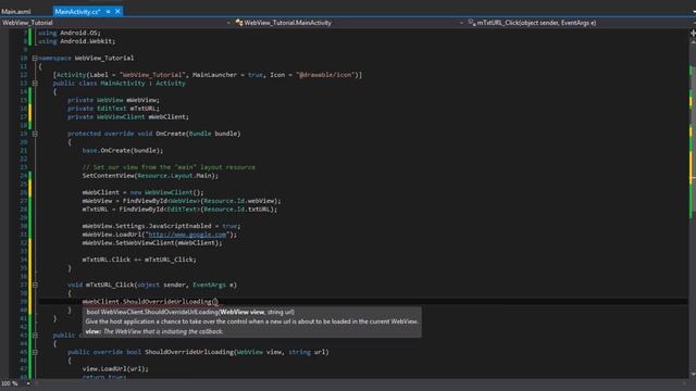 Xamarin Android Tutorial 35 Creating a Simple Web Browser смотреть онлайн