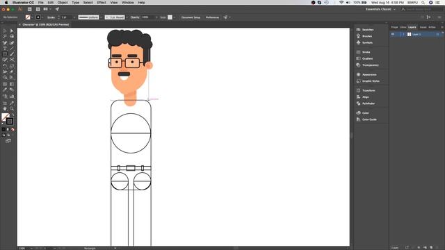 Character illustration and Rigging Process in Illustrator | Walk Cycle Animation PART 1 смотреть онлайн