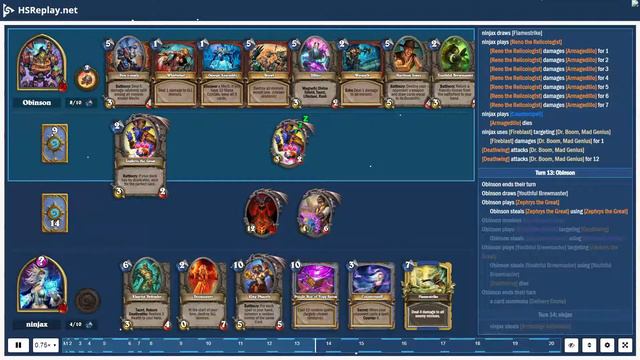 ProGaming - Hearthstone, Highlander Mage(5) vs Control Warrior(5) by Obinson and ninjax, Ranked -.. смотреть онлайн