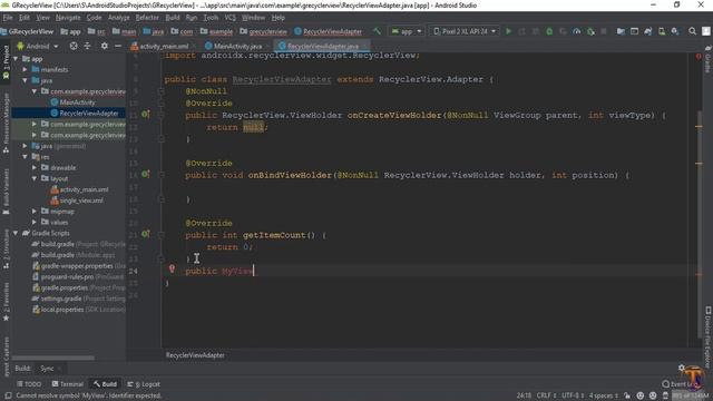 Android tutorial - 22 - How Create Grid Layout Recyclerview | Images & Text Recyclerview смотреть онлайн