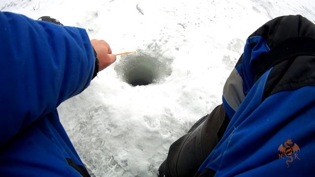 Февральская рыбалка со льда в Луховицах + подводное видео. смотреть онлайн