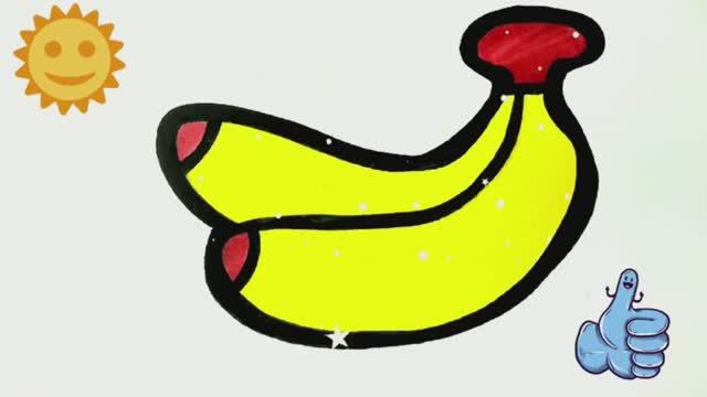 Давай нарисуем банан. Рисуем фрукт - банан.mp4 смотреть онлайн