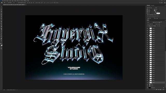 Metallic Chrome Text Effect and Logo Style - Adobe Photoshop смотреть онлайн