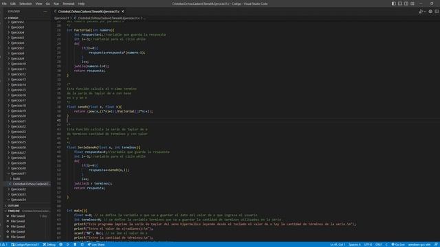 Cristobal Ochoa Cadavid Tarea06 Ejercicio31 c Codigo Visual Studio Code 2023 03 21 22 52 51 смотреть онлайн