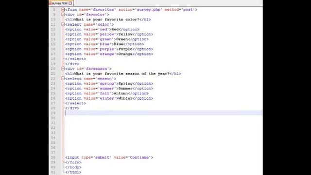 Web Publishing HTML Forms: Favorite Survey (In English) смотреть онлайн