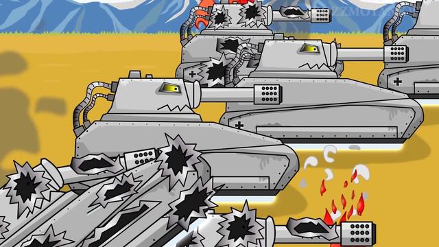 Tank Cartoon Battleship KB44 VS Monster Tanks