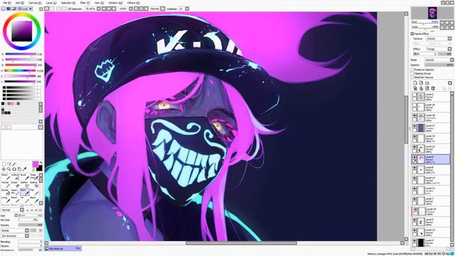 Speedpainting KDA Akali - League of Legends - by theCecile смотреть онлайн