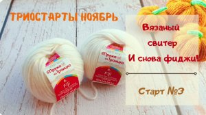 Вязанный свитер из пряжи Фиджи/ триостарты ноябрь/ старт №3