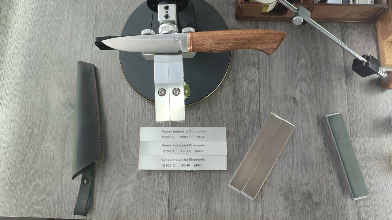 Веневские алмазы на МС1. Заточка ножа "Тролльскуг" Виталия Салмина. Яшма+Люксор. TSPROF K03 Pro смотреть онлайн