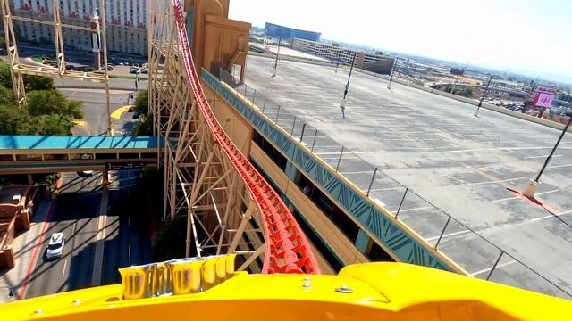 Big Apple Coaster POV | New York, New York Hotel & Casino Las Vegas【4K】 смотреть онлайн