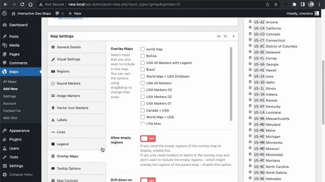 Display Multiple Maps - Overlay Feature in Interactive Geo Maps WordPress Plugin смотреть онлайн