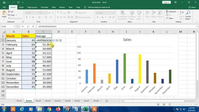 How to Add an Average Line in an Excel Graph смотреть онлайн