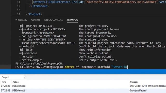 Como hacer una aplicación .NET Core C# EntityFrameworkCore con conexión a Base de Datos MySQL 8 смотреть онлайн