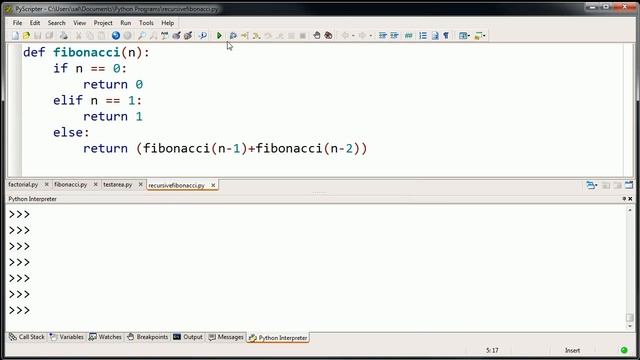 Recursive Fibonacci Example смотреть онлайн