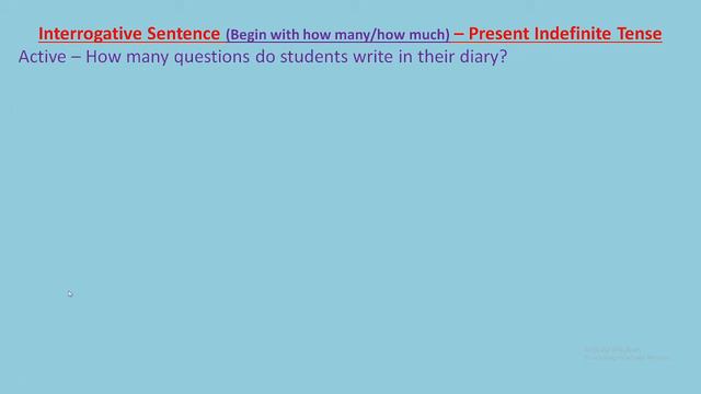 Active to Passive, Present Indefinite Tense, Interrogative Sentence begin with 'How Many/How Much смотреть онлайн