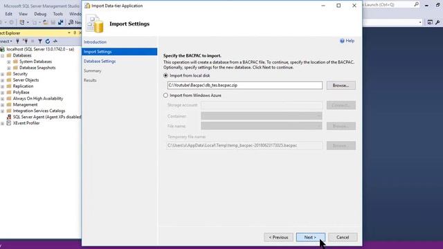 How To Import Data Tier Application (Bacpac File) смотреть онлайн