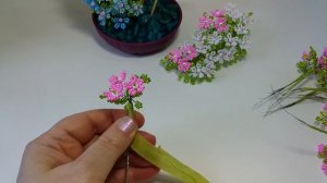 Бисероплетение. Рукоделие. 1 часть. Цветы из бисера. Броваллия. Мастер класс. Пошаговый МК .
