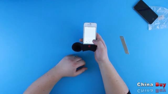 Граммофон для iPhone \ Silicone Horn Stand Portable Speake смотреть онлайн