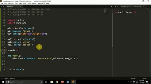 pyTurtle 11 | Playing music in turtle | Python | #pyGuru