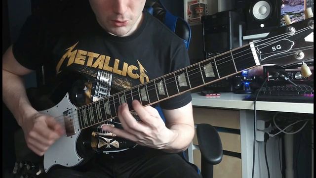CHRIS POLAND ( Megadeth ) Black Friday Solo Cover W/ LESSON TABS & BACKING TRACK