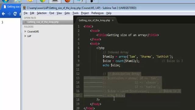 Getting the Size of an Array смотреть онлайн