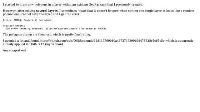 GIS: QGIS: OGR error when editing Geopackage layers : database is locked (3 Solutions!!) смотреть онлайн