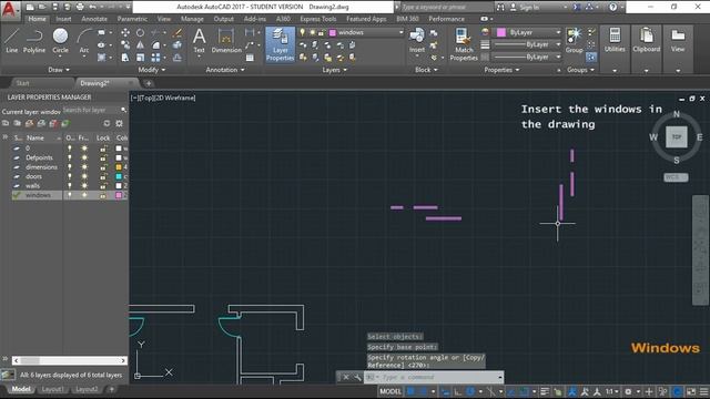 AutoCAD 2D Basics – Tutorial to draw a simple floor plan (Fast and effective!) PART 3 смотреть онлайн