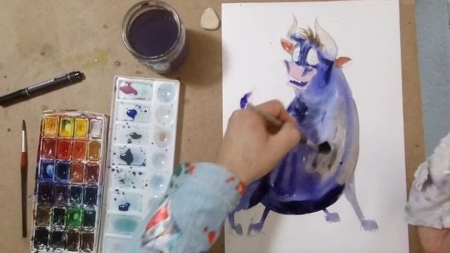 Как нарисовать бычка Фердинанда. Рисуем Фердинанда смотреть онлайн