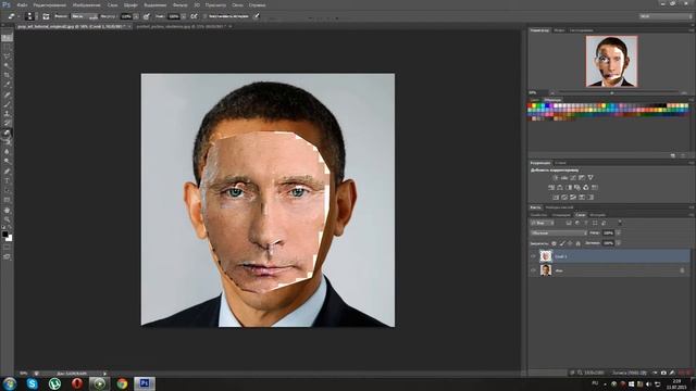 Гайд по замене лица в фотошопе CS6 смотреть онлайн