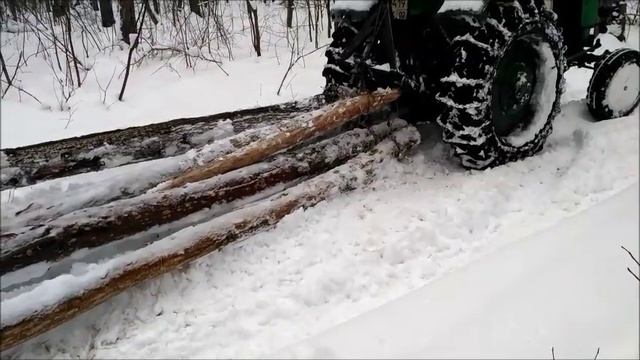 Трелевка леса на Юмз. Зимний лес. смотреть онлайн