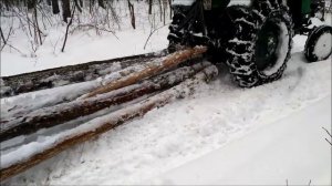 Трелевка леса на Юмз. Зимний лес.