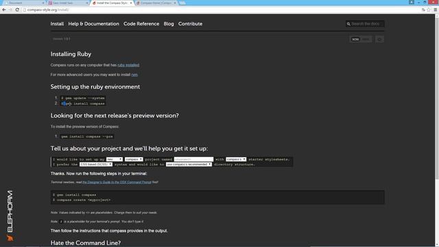 Installer le préprocesseur CSS SASS et le framework Compass | Elephorm смотреть онлайн