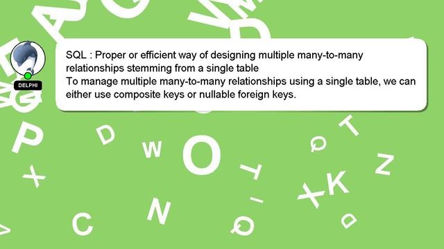 SQL : Proper or efficient way of designing multiple many-to-many relationships stemming from a sing смотреть онлайн