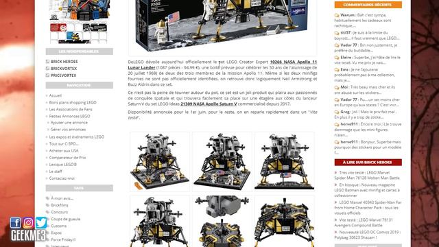 BRIQU'ACTU #19 - Lunar Lander Dévoilé! Des goodies pour juin, mes mains chez Arkeo Toys! смотреть онлайн