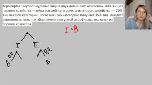 Агрофирма закупает куриные яйца в двух домашних хозяйствах. 40% яиц из первого хозяйства