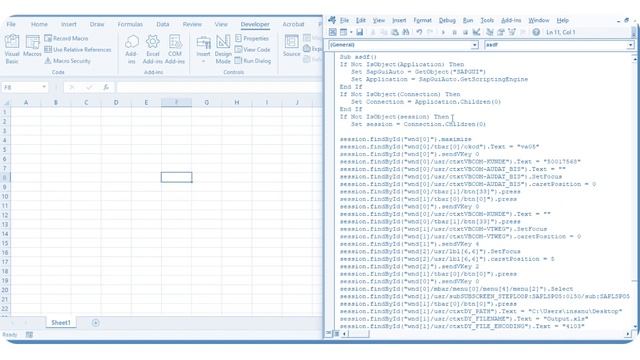 7. Excel Macros (VBA) - Automation of SAP смотреть онлайн