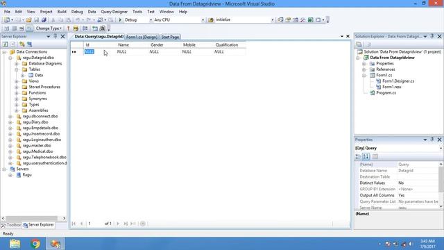 C# : Display Selected Row from DataGridView to Textbox in Asp.Net C# смотреть онлайн