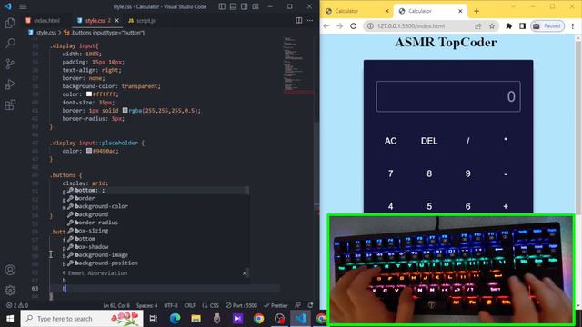 ASMR Programming - Calculator App Coding with HTML , CSS and JavaScript || Not Talking смотреть онлайн