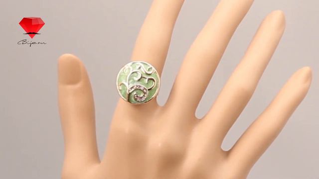 Bije.ru: Кольцо-основа под кнопку-чанк с родиевым покрытием Alejandra (Алеандра) смотреть онлайн