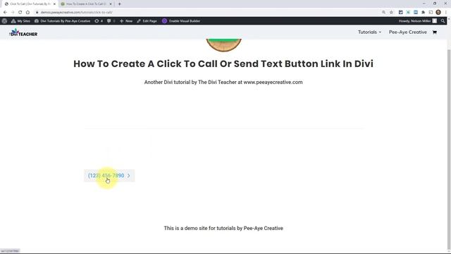 How To Create A Click To Call Or Send Text Button Link In Divi смотреть онлайн