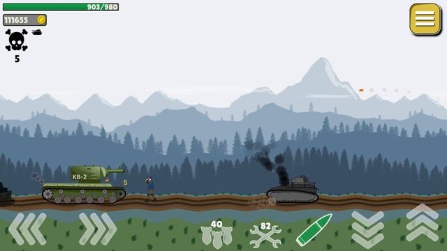 Новый Танк КВ-2 Tank Battle War 2d vs Boss #5 Победил мини Босса на Машинки Кида смотреть онлайн
