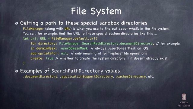 Developing iOS 11 Apps with Swift - 13. Persistence and Documents смотреть онлайн