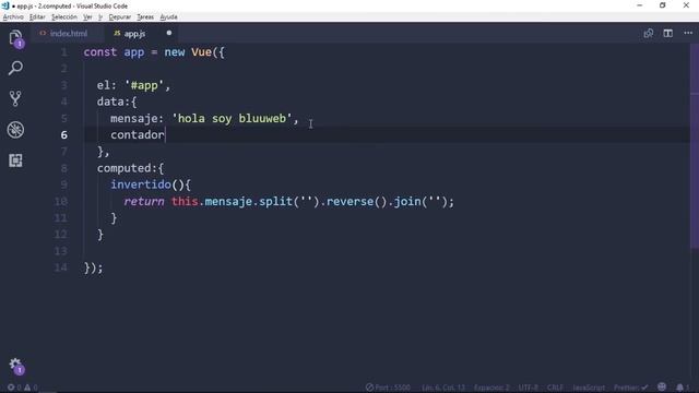 #05 Propiedades Computadas (computed) | Curso de Vue.js ? Desde Cero смотреть онлайн