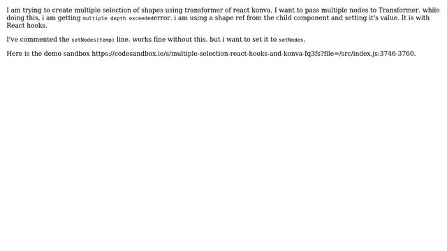 multiple depth exceeded in react hooks смотреть онлайн
