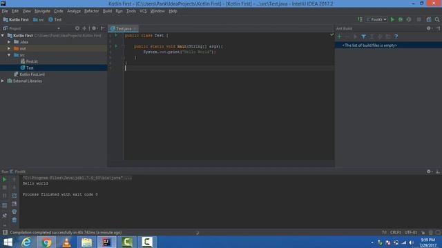 Learn Kotlin Hello world смотреть онлайн