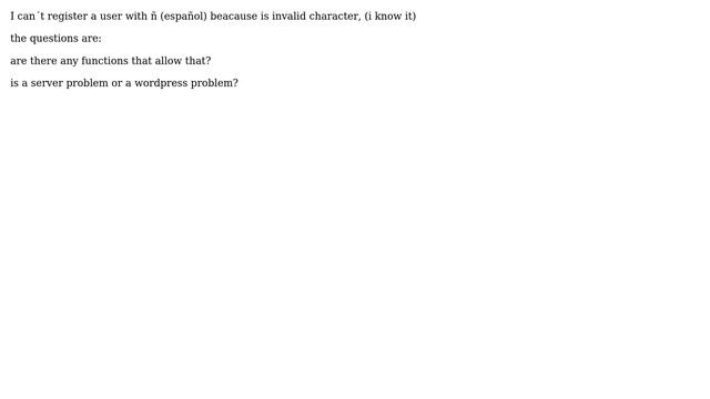 Wordpress: Invalid characters in user name when registered смотреть онлайн