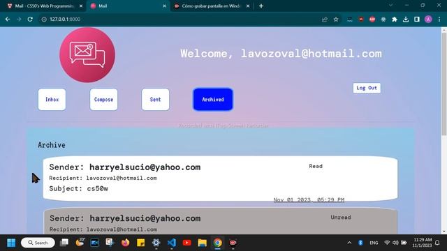 CS50W project 3. Mail. смотреть онлайн