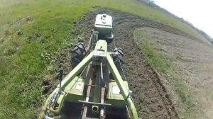 Фрезерование мотоблоком с адаптером.