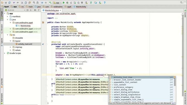 Android Tutorial for Beginners 6 - Listview and Listadapter # CodeWorld смотреть онлайн